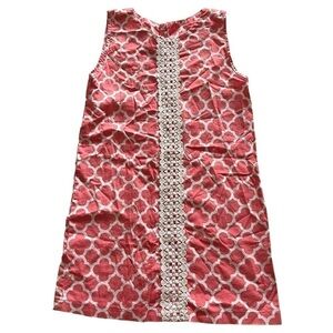 Liza Byrd Girls Sleeveless Pink/White Print Dress Size S